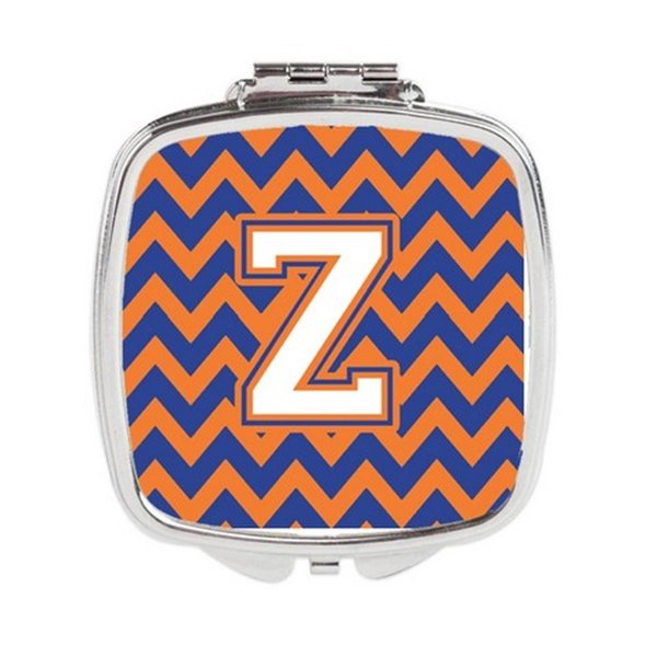 Carolines Treasures Letter Z Chevron Blue and Orange No.3 Compact Mirror CJ1060-ZSCM